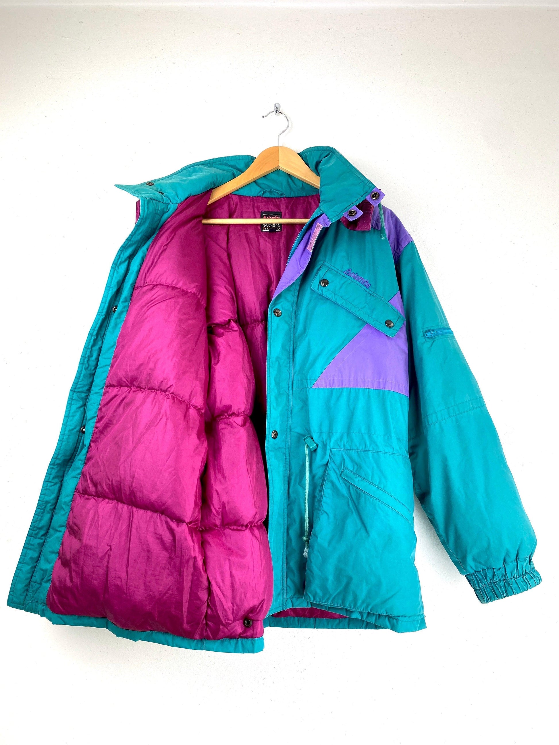 Dolomite winterjas turquoise - vintageskipakkennl